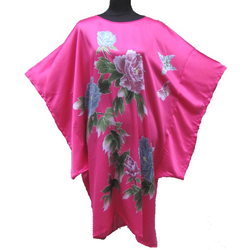 Kimono Robe Court Asiatique Fushia
