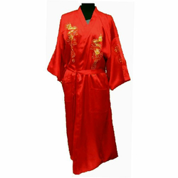 Kimono en Satin Rouge