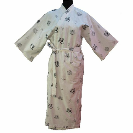 Kimono Blanc Ecru en Coton