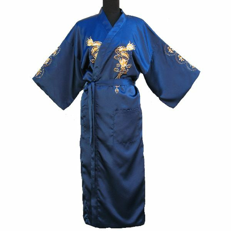 Kimono Soie Bleu