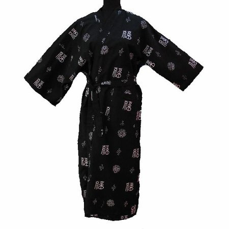 Kimono en Lin Coton Noir