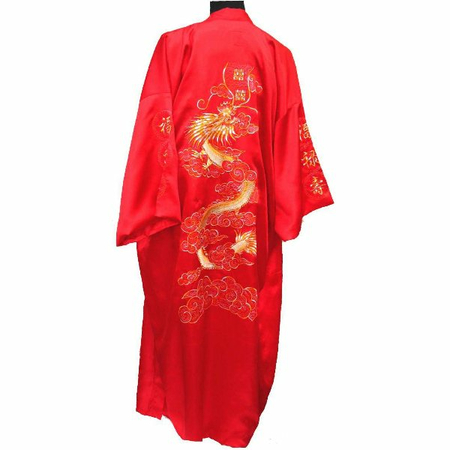 Kimono en Soie Rouge