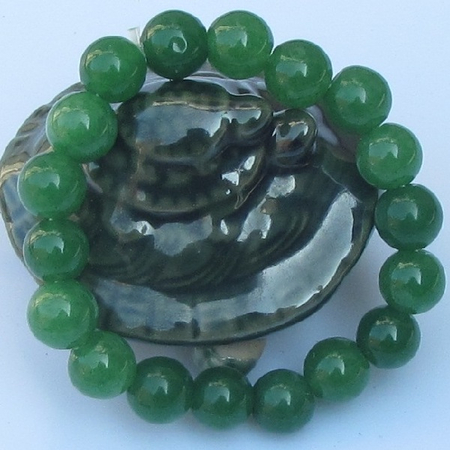 Bracelet Jade Perle Vert Vietnam Bonheur